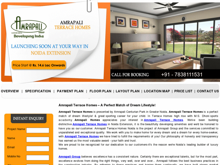 www.amrapaliterracehomes.co.in