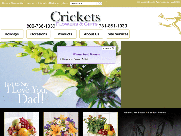 www.cricketsflowers.com