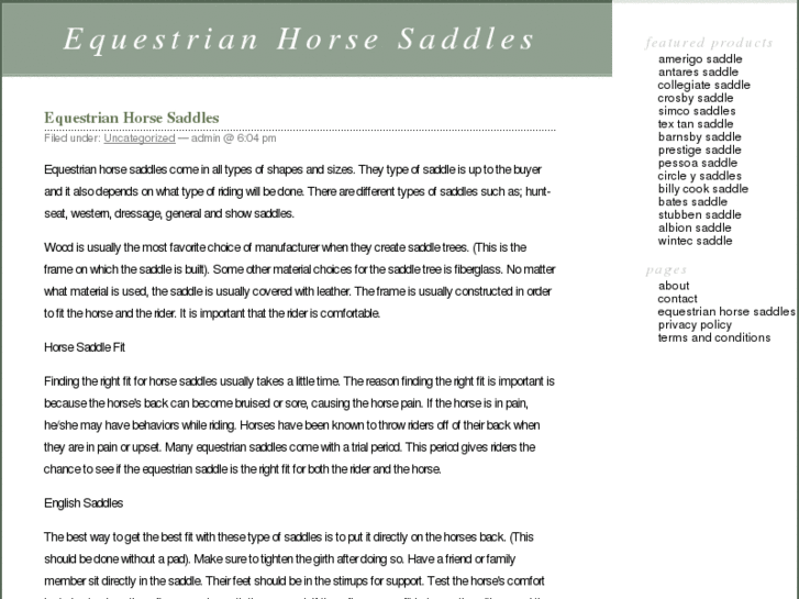 www.equestrianhorsesaddles.com