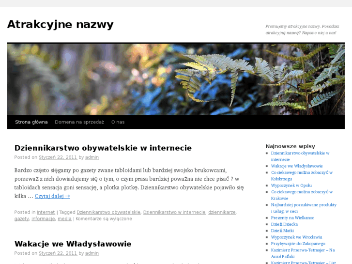 www.atrakcyjnenazwy.pl