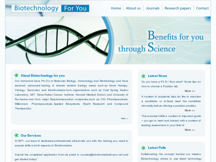 www.biotechnologyforyou.com