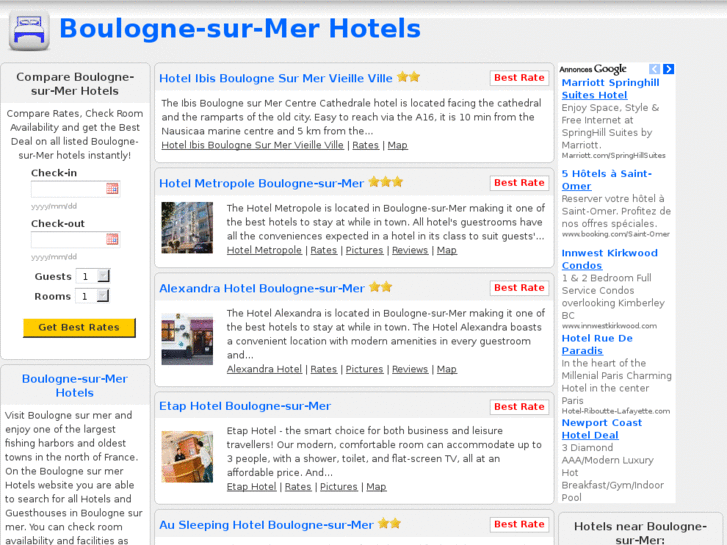 www.boulognesurmerhotels.com