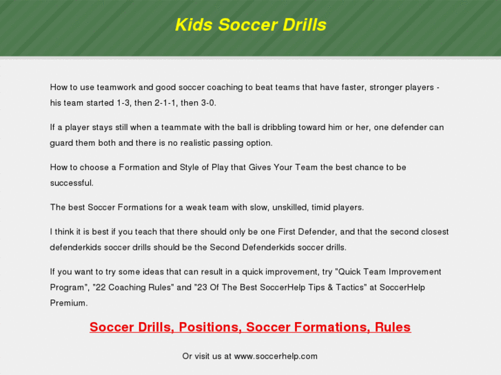 www.kidssoccerdrills.org