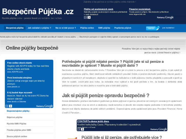 www.bezpecnapujcka.cz