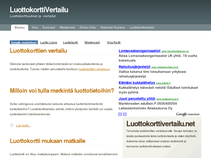 www.luottokorttivertailu.net