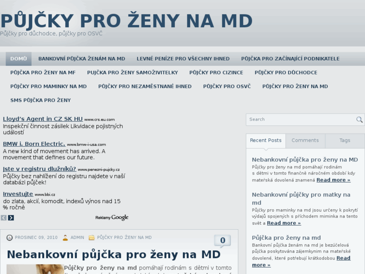 www.pujckyprozenynamd.cz