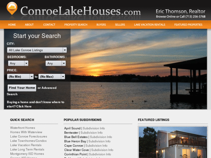 www.conroelakehouses.com