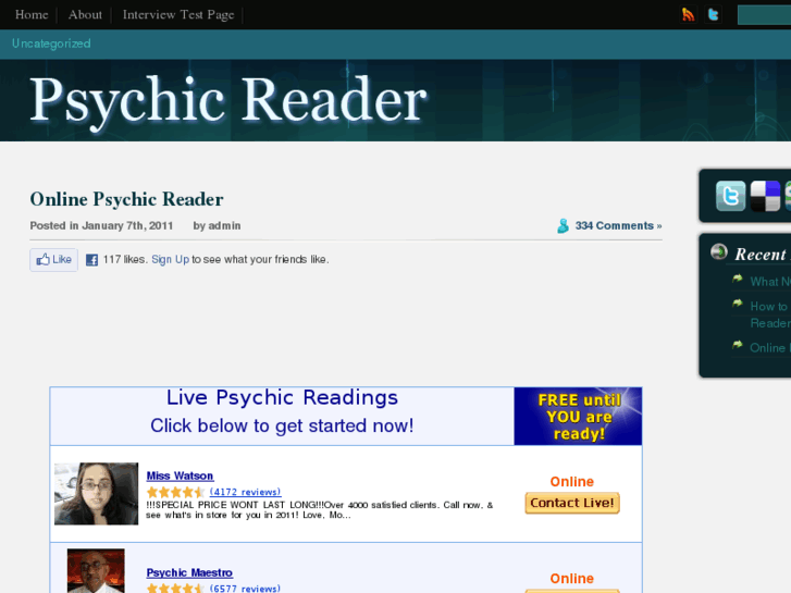 www.psychicreader.info