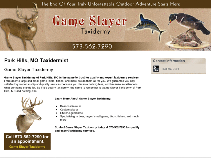 www.gameslayertaxidermy.com