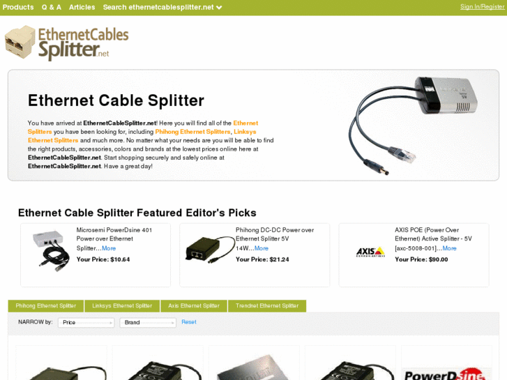 www.ethernetcablesplitter.net