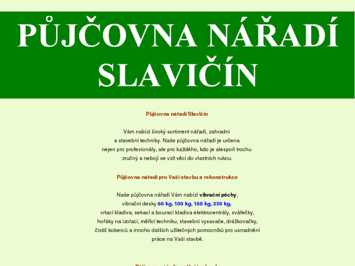 www.pujcovna-slavicin.cz