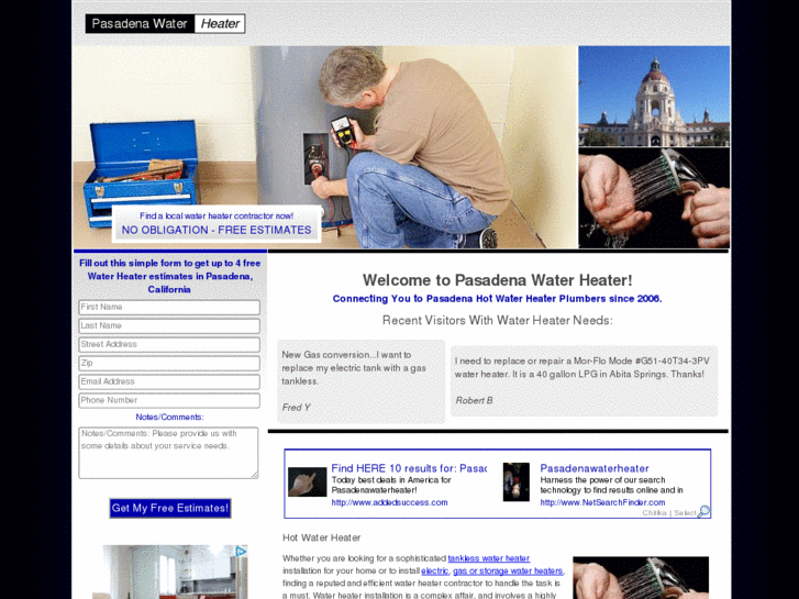 www.pasadenawaterheater.com