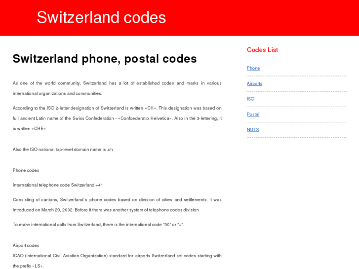 www.switzerlandcodes.com