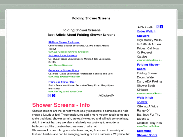 www.foldingshowerscreens.com