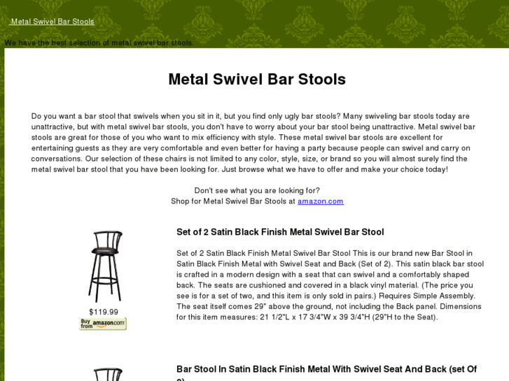 www.metalswivelbarstools.com