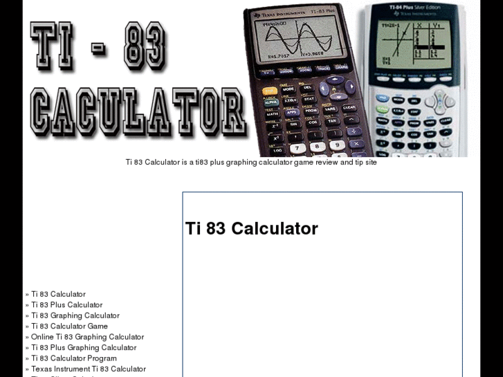 www.ti83calculator.net