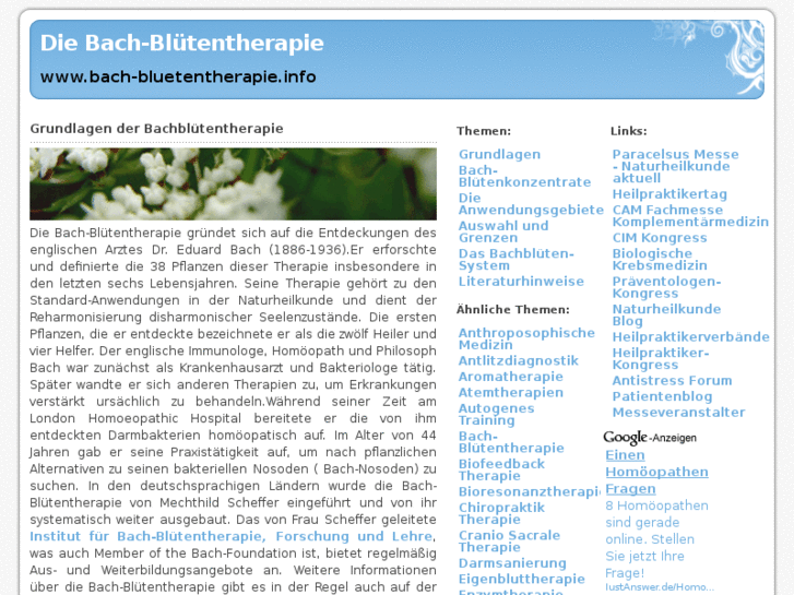 www.bach-bluetentherapie.info