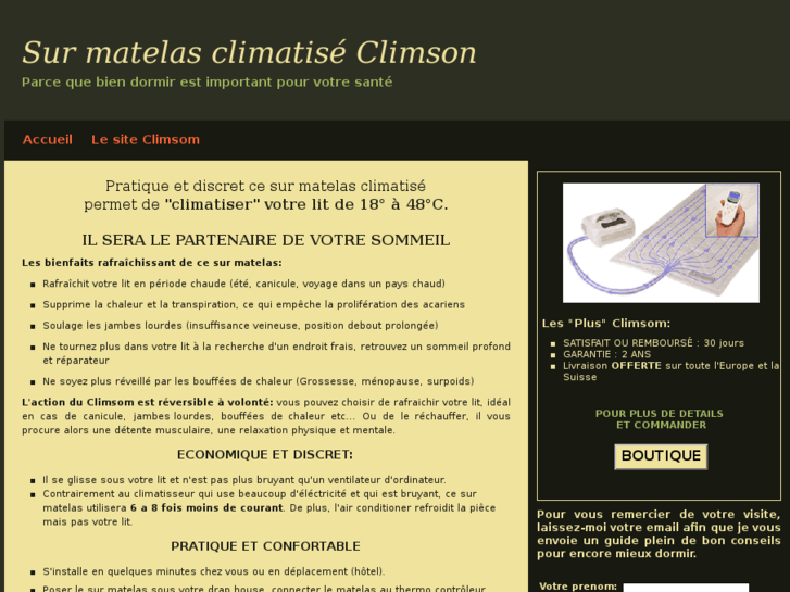 www.matelas-climatise.com