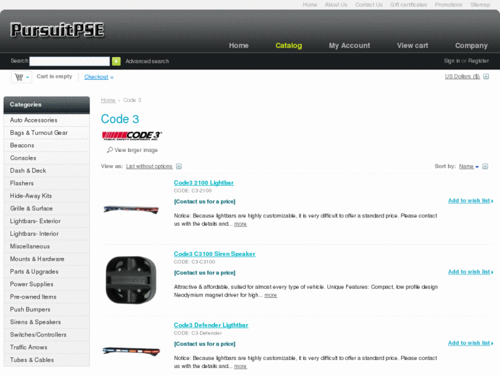 www.code3outlet.com