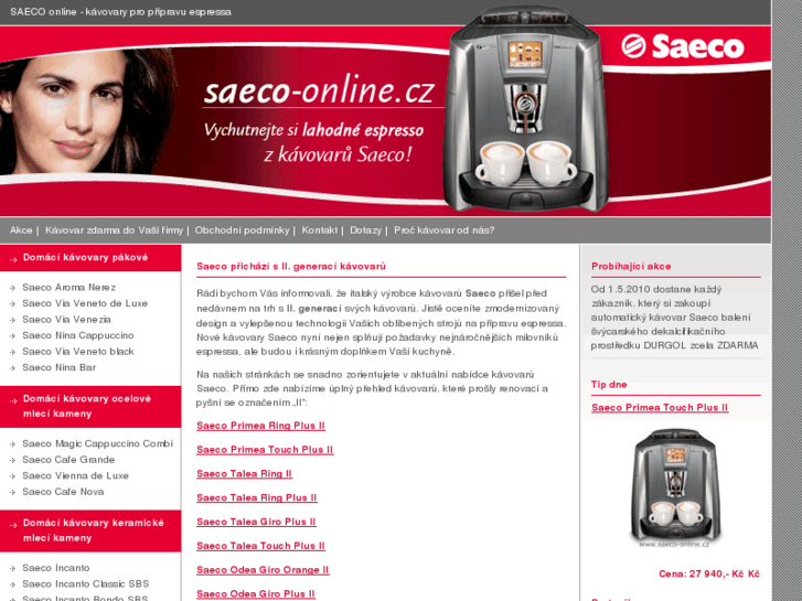 www.saeco-online.cz