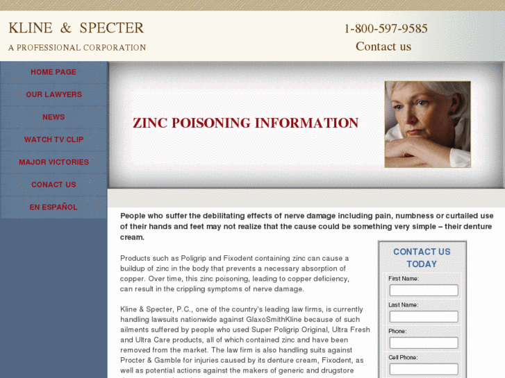 www.zincpoisoninginformation.com