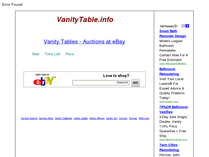 www.vanitytable.info