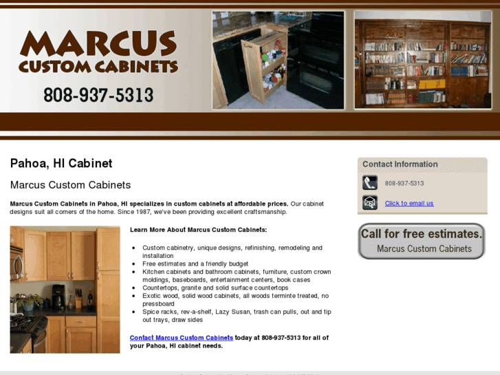 www.marcustomcabinetshi.com