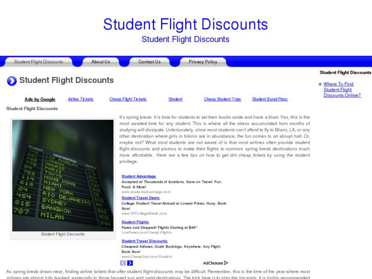 www.studentflightdiscounts.org