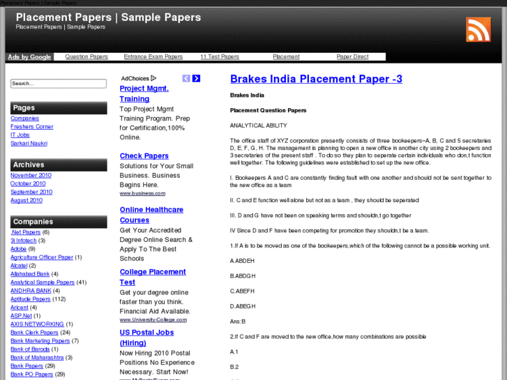 www.theplacementpapers.com