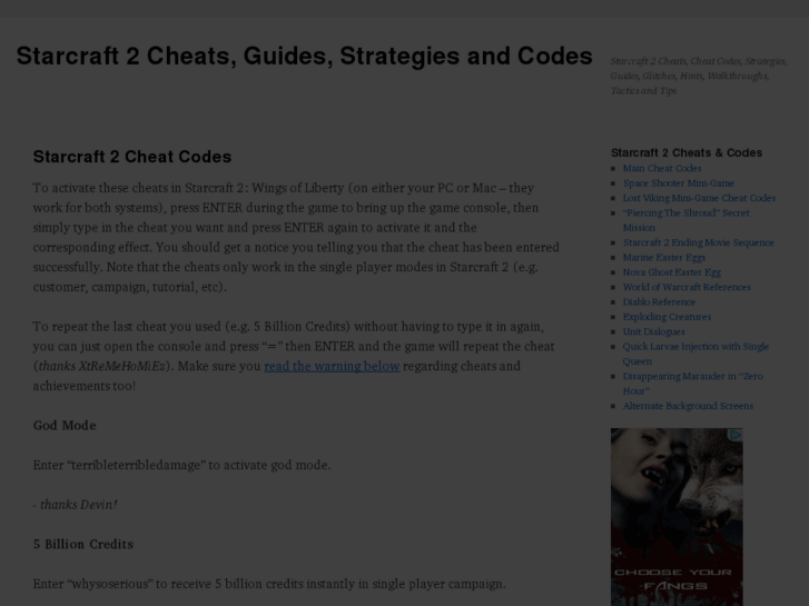 www.starcraft2cheatcodes.com