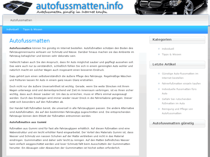 www.autofussmatten.info