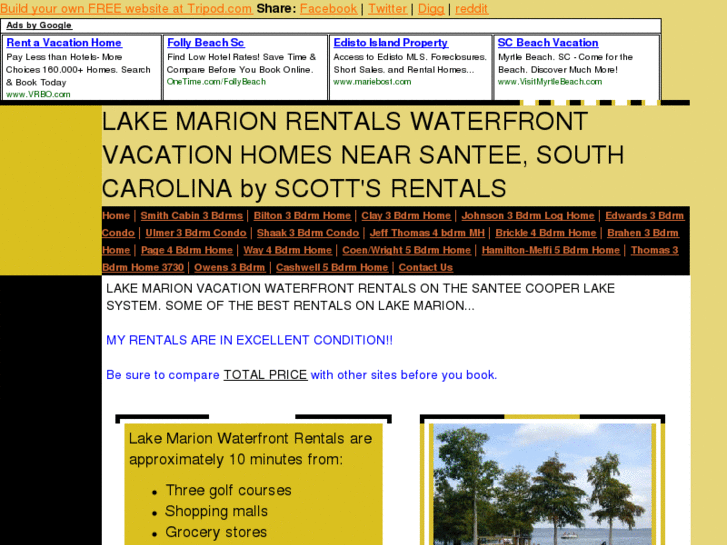 www.lakemarionrentals.net