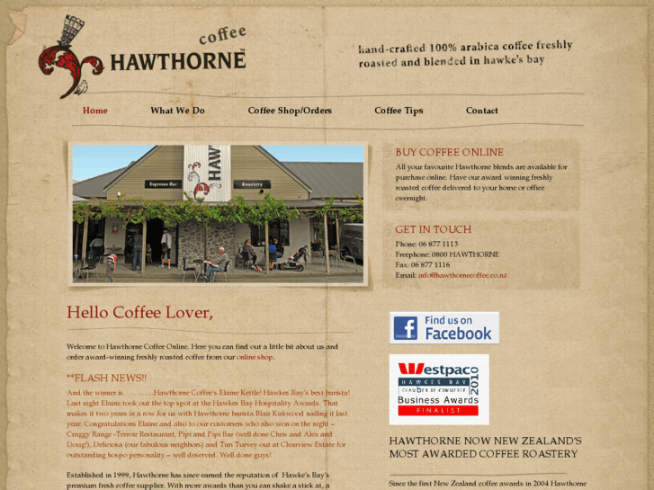 www.hawthornecoffee.co.nz