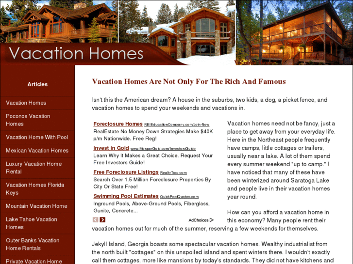 www.evacationhomes.net