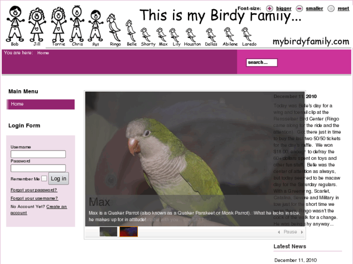 www.mybirdyfamily.com