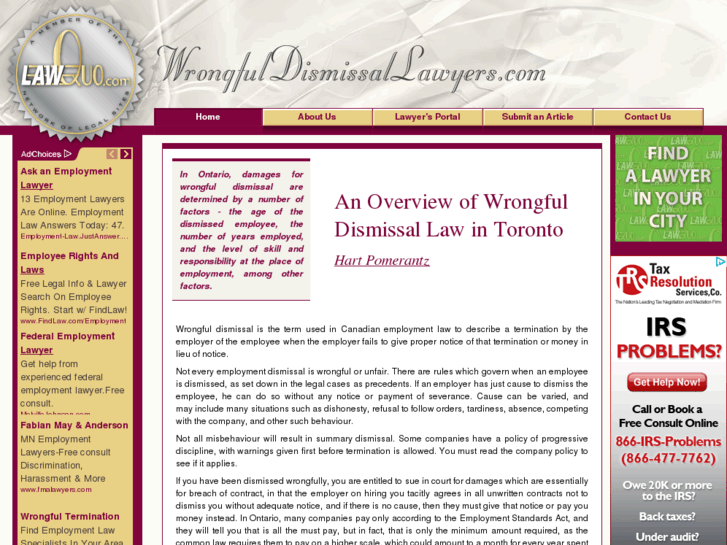 www.wrongfuldismissallawyers.com