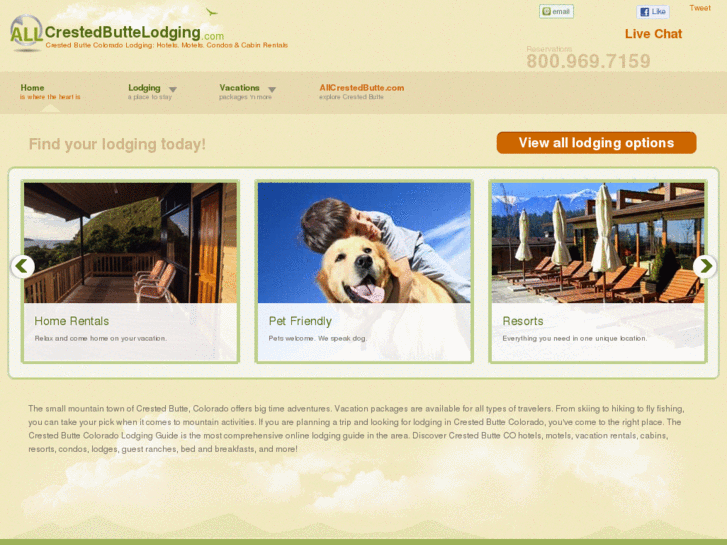 www.allcrestedbuttelodging.com