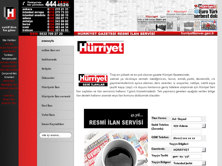 www.hurriyetilanver.gen.tr