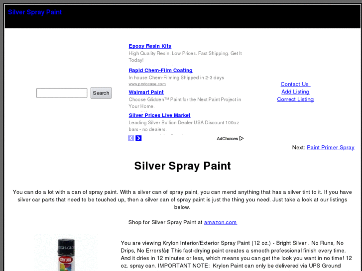 www.silverspraypaint.com