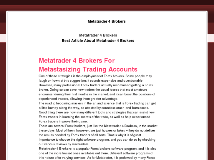 www.metatrader4brokers.com