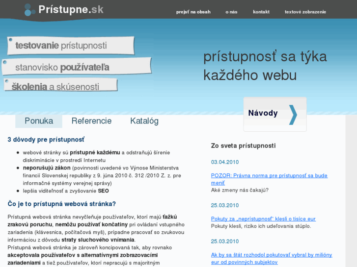 www.pristupne.sk