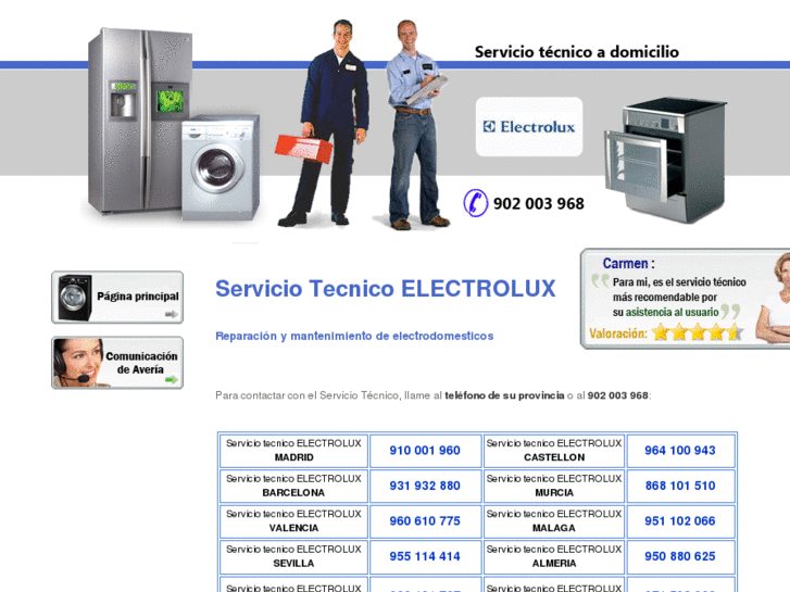 www.servicio-tecnicoelectrolux.es