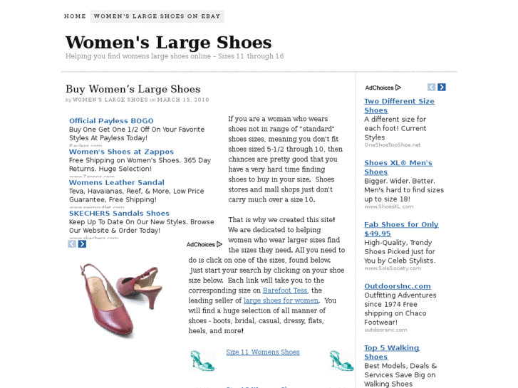 www.womenslargeshoesonly.com