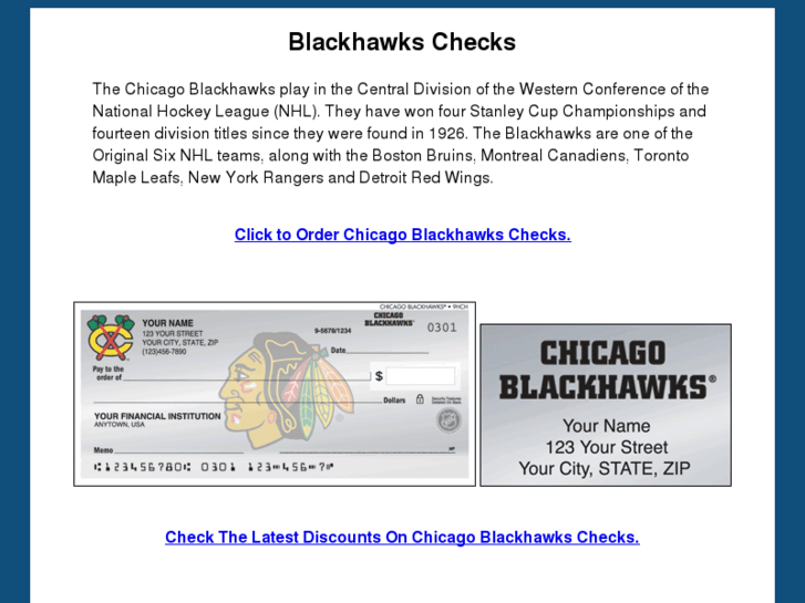 www.chicagoblackhawkschecks.com