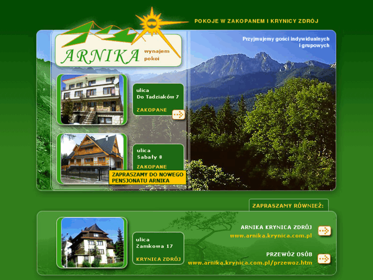 www.arnika-pokoje.pl