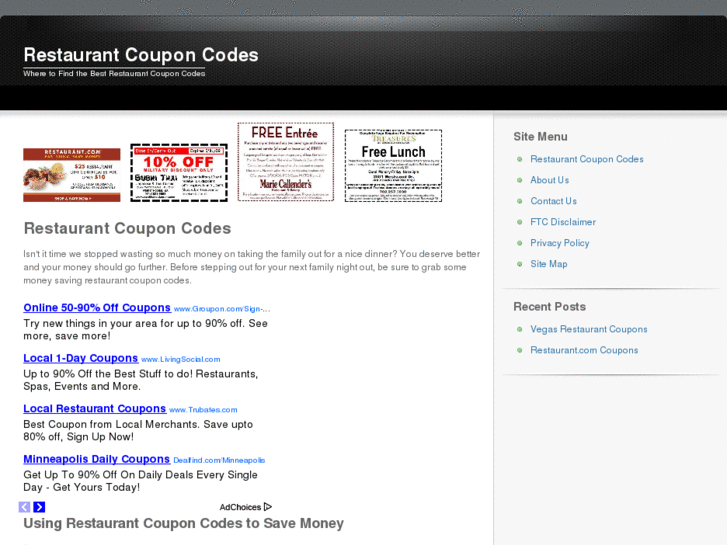 www.restaurantcouponcodes.net