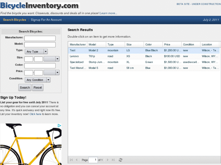 www.bicycleinventory.com