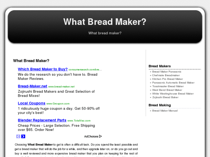 www.whatbreadmaker.com