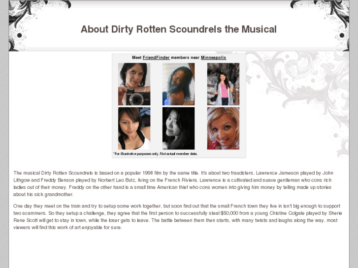 www.dirtyrottenscoundrelsthemusical.com