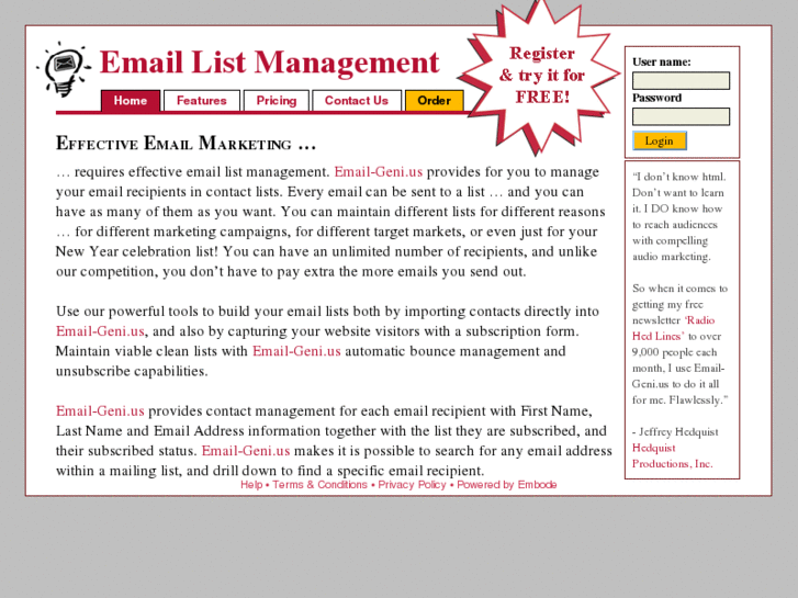 www.email-list-management.net